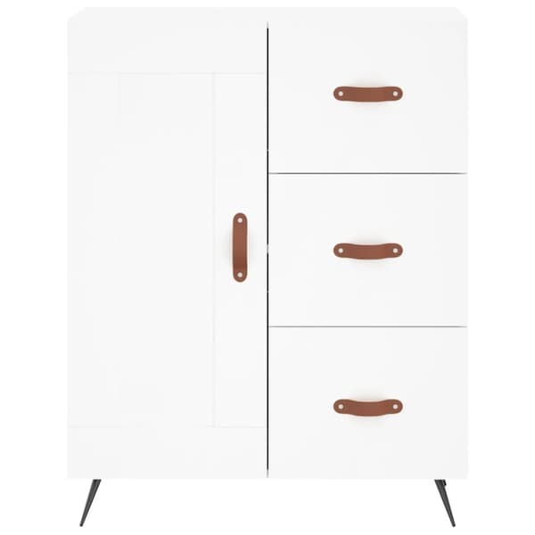 skænk 69,5x34x90 cm konstrueret træ hvid