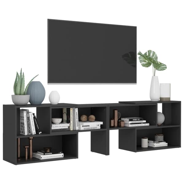 TV-taso harmaa 149x30x52 cm tekninen puu