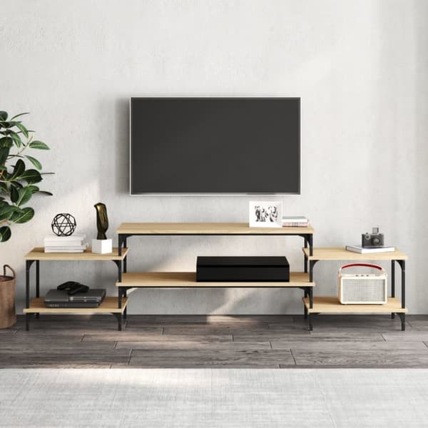 TV-skåp sonoma-ek 197x35x52 cm konstruerat trä