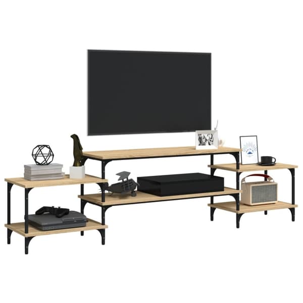 TV-skåp sonoma-ek 197x35x52 cm konstruerat trä