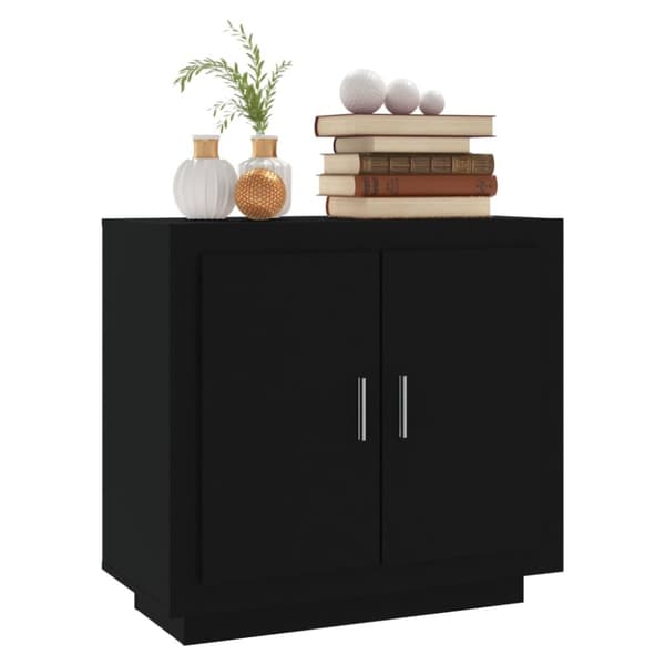 skænk 80x40x75 cm konstrueret træ sort