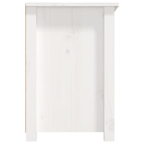 Tv-bänk vit 79x35x52 cm massiv furu