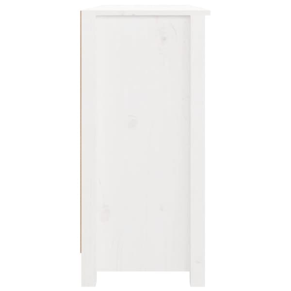 skænk 100x35x74 cm massivt fyrretræ hvid