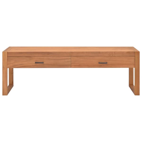 tv-bord 140x40x45 cm massivt teaktræ