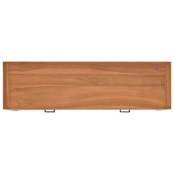 tv-bord 140x40x45 cm massivt teaktræ