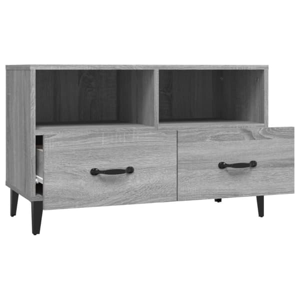 Tv-bänk grå sonoma 80x36x50 cm konstruerat trä
