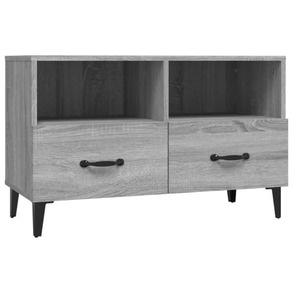 Tv-bänk grå sonoma 80x36x50 cm konstruerat trä