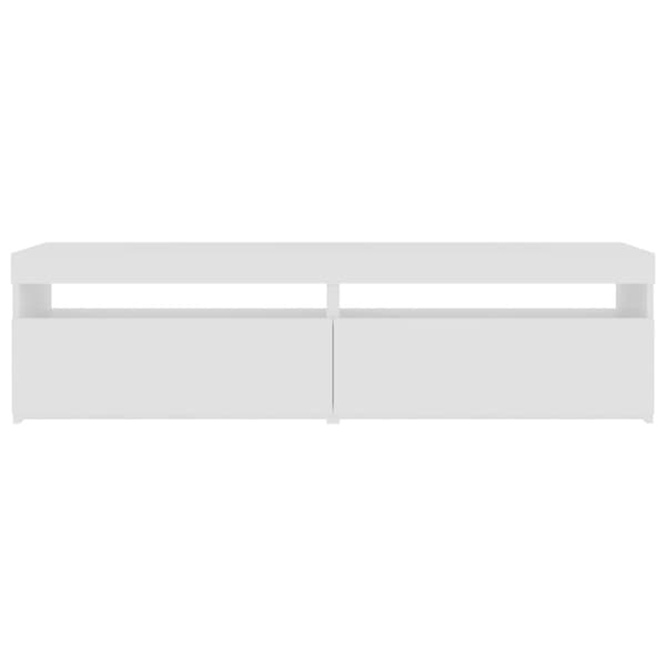 tv-borde 2 stk. med LED-lys 75x35x40 cm hvid højglans