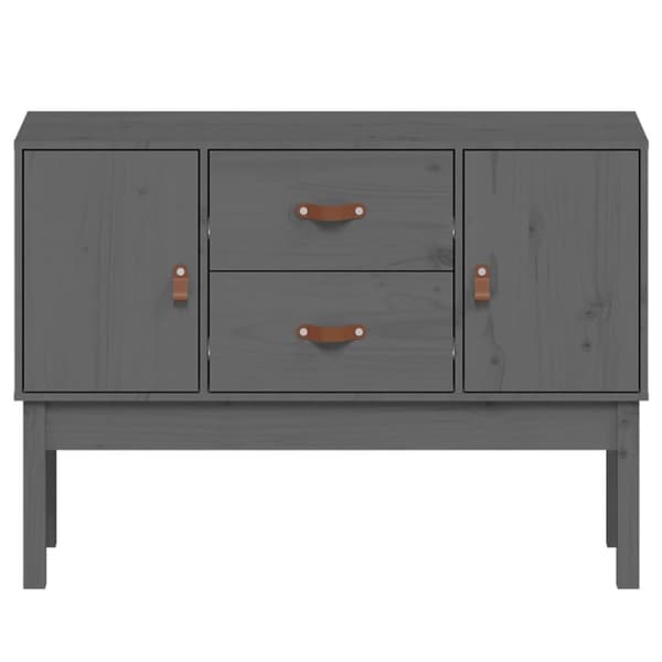 skænk 110x40x78 cm massivt fyrretræ grå