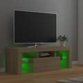 Miniatyrbild 10 av 10: TV-bänk med LED-belysning sonomaek 120x35x40 cm
