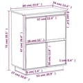 Miniatyrbild 9 av 10: Skänk honungsbrun 60x34x75 cm massiv furu