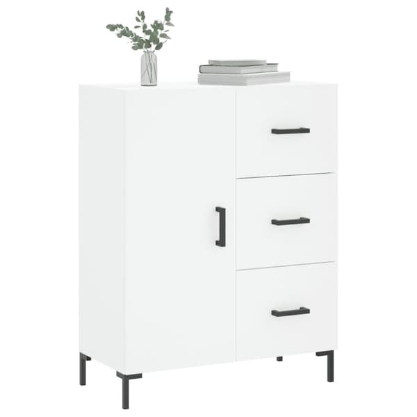 skænk 69,5x34x90 cm konstrueret træ hvid