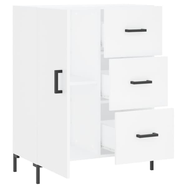 skænk 69,5x34x90 cm konstrueret træ hvid