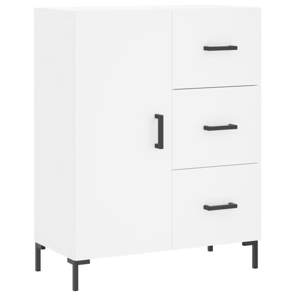 skænk 69,5x34x90 cm konstrueret træ hvid