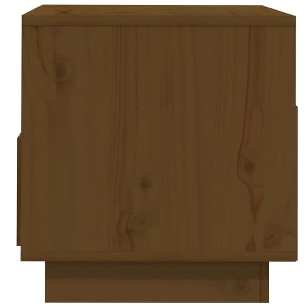 Tv-bänk honungsbrun 60x35x37 cm massiv furu