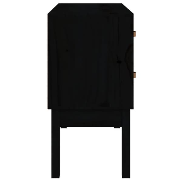 konsolskab 90x40x78 cm massivt fyrretræ sort