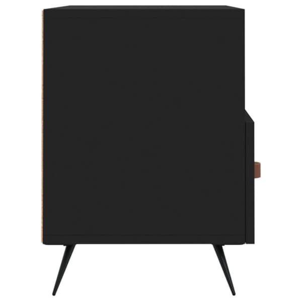 Tv-bänk svart 80x36x50 cm konstruerat trä