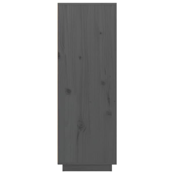 højskab 60x40x116,5 cm massivt fyrretræ grå