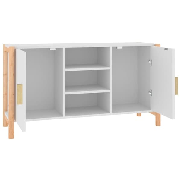skænk 107x38x60 cm konstrueret træ hvid