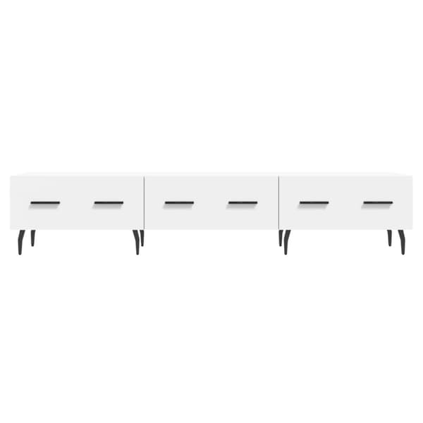 Tv-bänk vit 150x36x30 cm konstruerat trä