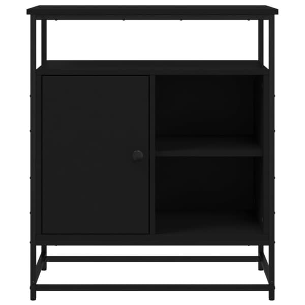 Skänk svart 69x35x80 cm konstruerat trä