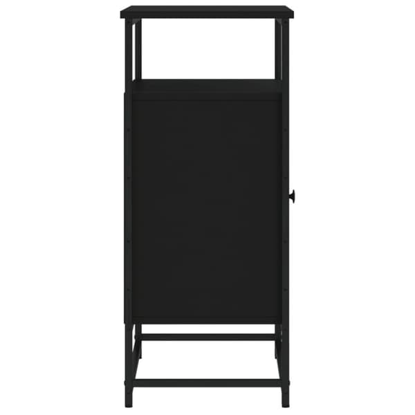 Skänk svart 69x35x80 cm konstruerat trä