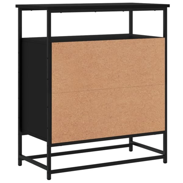 Skänk svart 69x35x80 cm konstruerat trä