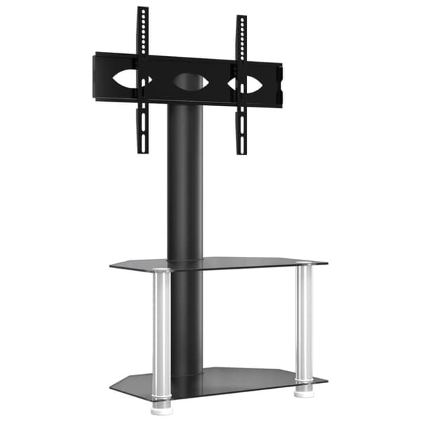 TV-taso kulmaan 2 tasoa 32-70" tv:lle musta ja hopea