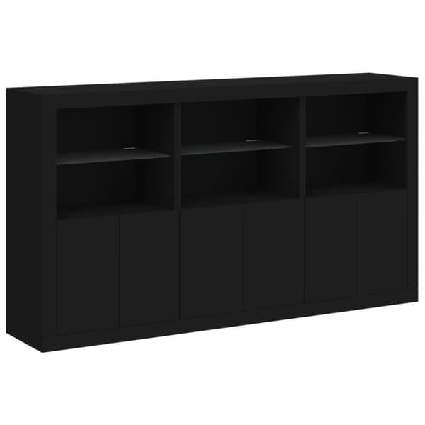 Senkki LED-valoilla musta 181,5x37x100 cm