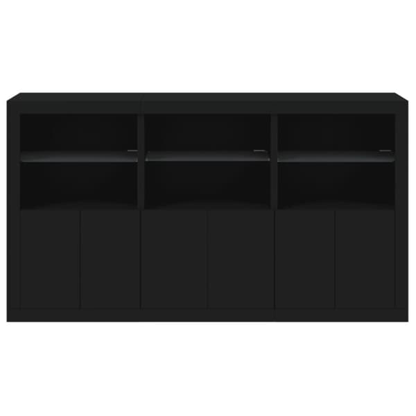 Senkki LED-valoilla musta 181,5x37x100 cm
