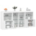 Miniatyrbillede 1 af 10: skænk med LED-lys 202x37x100 cm hvid