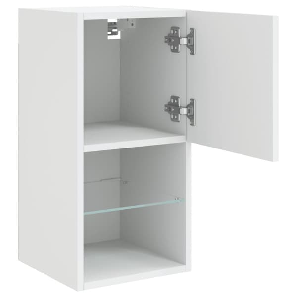 Tv-bänk med LED vit 30,5x30x60 cm