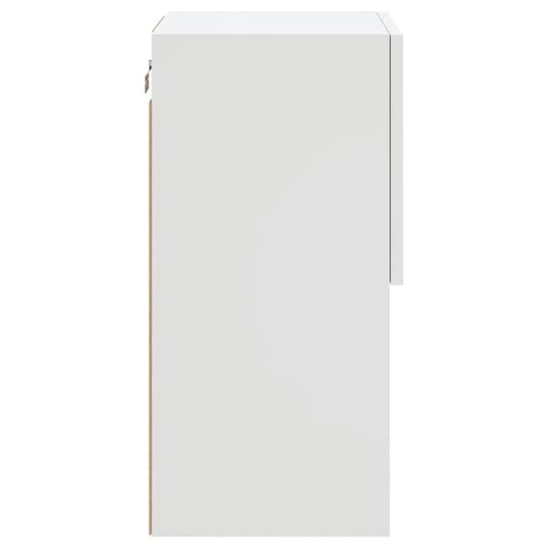 Tv-bänk med LED vit 30,5x30x60 cm