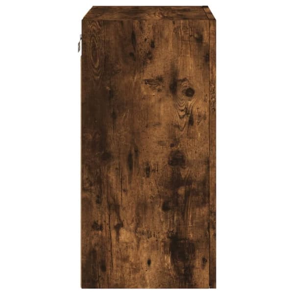 væghængt tv-bord 40,5x30x60 cm konstrueret træ røget egetræ