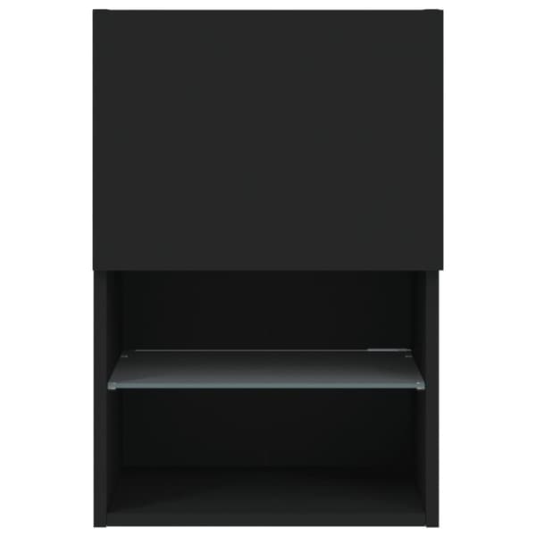 Tv-skåp med LED-belysning svart 40,5x30x60 cm
