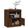 Pikkukuva 5 / 10: Senkki LED-valoilla ruskea tammi 60,5x37x67 cm