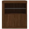 Pikkukuva 6 / 10: Senkki LED-valoilla ruskea tammi 60,5x37x67 cm