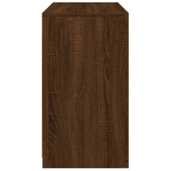 Senkki LED-valoilla ruskea tammi 60,5x37x67 cm