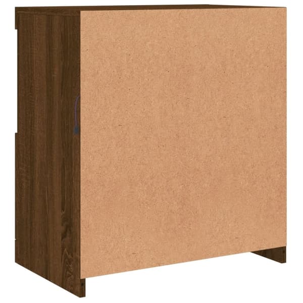 Senkki LED-valoilla ruskea tammi 60,5x37x67 cm
