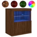 Pikkukuva 2 / 10: Senkki LED-valoilla ruskea tammi 60,5x37x67 cm