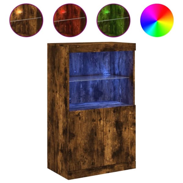 Senkki LED-valoilla savutammi 60,5x37x100 cm