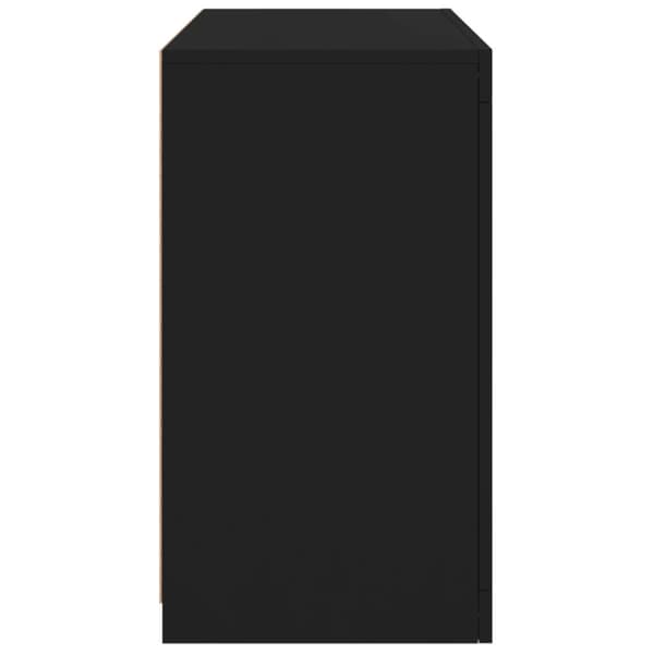 skænk med LED-lys 60,5x37x67 cm sort