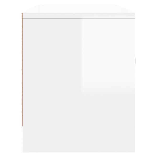 Tv-bänk vit högglans 102x30x37,5 cm konstruerat trä