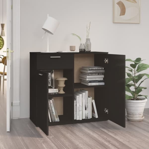 Senkki musta 80x36x75 cm tekninen puu
