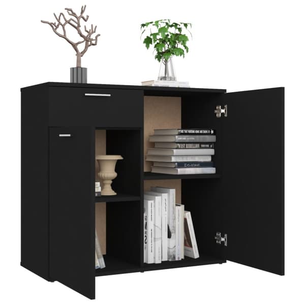 Senkki musta 80x36x75 cm tekninen puu