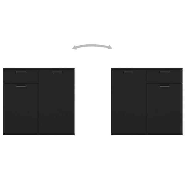 Senkki musta 80x36x75 cm tekninen puu