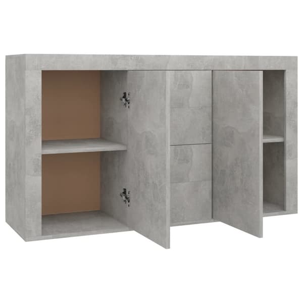skænk 120x36x69 cm konstrueret træ betongrå