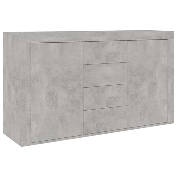 skænk 120x36x69 cm konstrueret træ betongrå