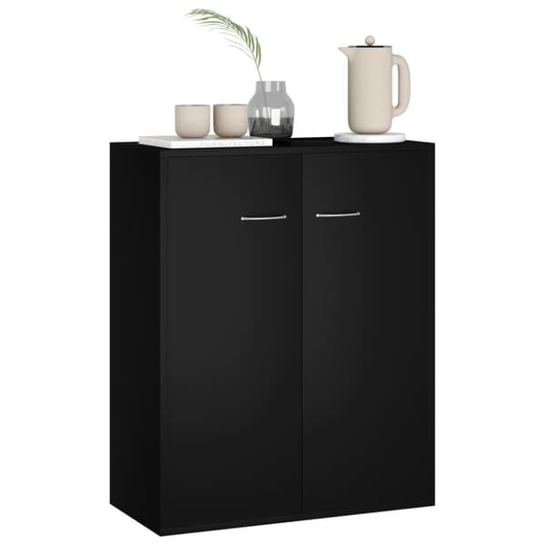 skænk 60x30x75 cm konstrueret træ sort