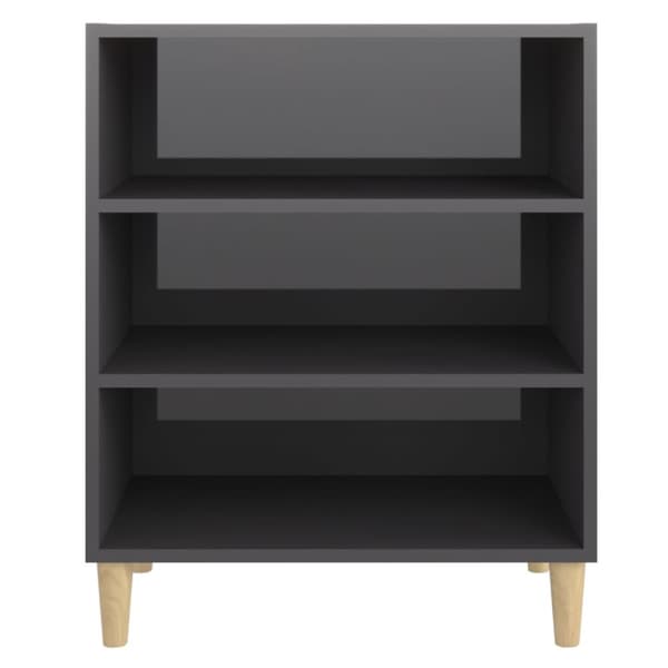 skænk 57x35x70 cm konstrueret træ grå højglans